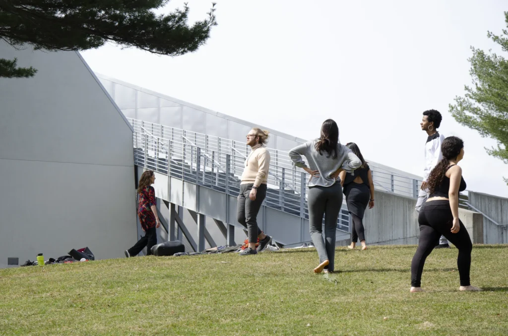 A movement workshop at In Our Own Bodies, 2019